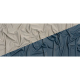 Famous Australian Designer Gray, French Blue and Metallic Gold Double Face Stretch Polyester Tricot