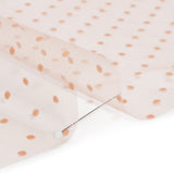 Famous Australian Designer Peach Little Flocked Polka Dots Polyester Tulle