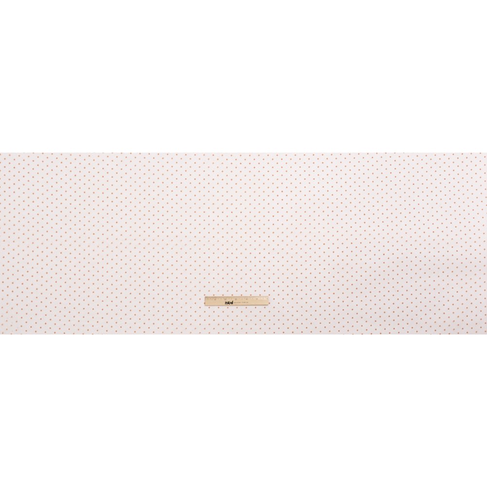 Famous Australian Designer Peach Little Flocked Polka Dots Polyester Tulle