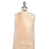 Famous Australian Designer Peach Little Flocked Polka Dots Polyester Tulle