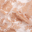 Famous Australian Designer Blush Floral Re-Embroidered Cotton and Nylon Lace