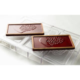 Greyas Polycarbonate Chocolate Mold, Melting Heart Bar by Luis Amado, 3 Cavities