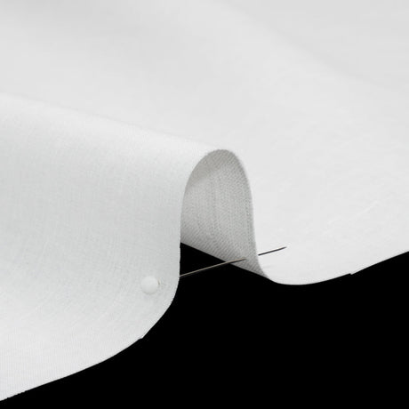 Famous Australian Designer White Linen and Cotton Woven with Soft Polyester Backing