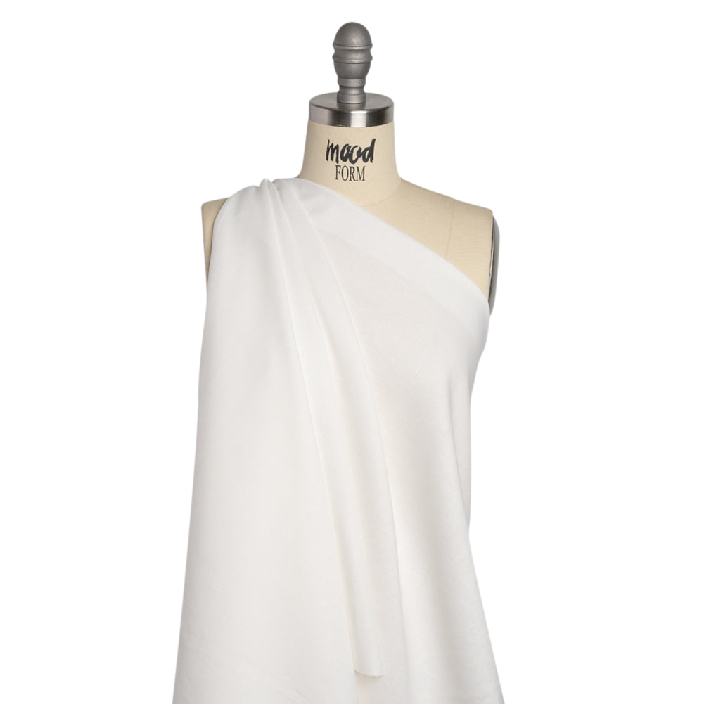Famous Australian Designer White Linen and Cotton Woven with Soft Polyester Backing