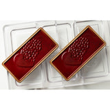 Greyas Polycarbonate Chocolate Mold, Melting Heart Bar by Luis Amado, 3 Cavities