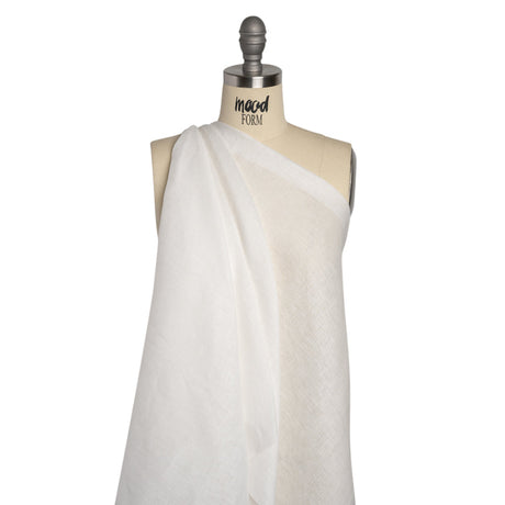 Famous Australian Designer White Lightweight Linen Woven