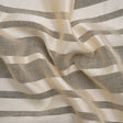 Famous Australian Designer Beige Striped Polyester Burnout Woven