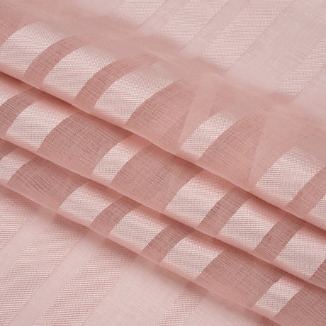 Famous Australian Designer Dusty Rose Striped Polyester Burnout Woven