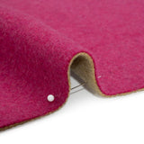 Italian Camel and Fuchsia Brushed Wool and Polyester Double Cloth Coating