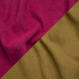 Italian Camel and Fuchsia Brushed Wool and Polyester Double Cloth Coating