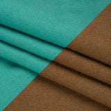 Italian Camel and Aqua Brushed Wool and Polyester Double Cloth Coating