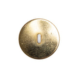Domed Plastic Shank Back Button - White and Metallic Gold Faceted - 36L/23mm