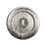 Domed Plastic Shank Back Button - White and Metallic Silver Faceted - 44L/28mm
