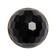 Domed Plastic Shank Back Button - Black and Metallic Gold Faceted - 44L/28mm