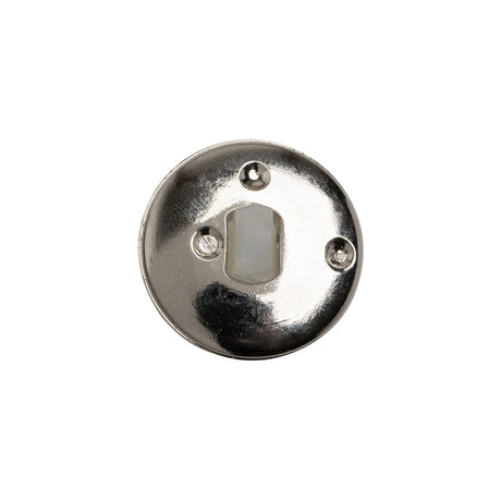 Plastic Shank Back Button - Semi-Translucent White and Metallic Silver Faceted Half Dome - 30L/19mm