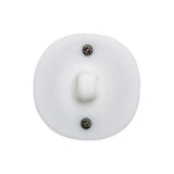 2-Piece Plastic Shank Back Button - White and Gunmetal - 40L/25.5mm