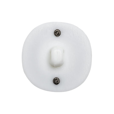 2-Piece Plastic Shank Back Button - White and Gunmetal - 40L/25.5mm
