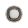 2-Piece Plastic Shank Back Button - White and Gunmetal - 40L/25.5mm