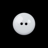 Flat Plastic 2-Hole Button - White Faceted Rim - 32L/20mm