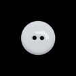 Flat Plastic 2-Hole Button - White Faceted Rim - 30L/19mm