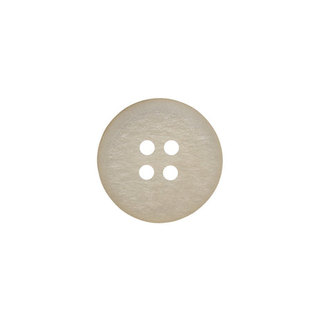 Rolled Rim 4-Hole Plastic Button - Beige and Taupe Iridescent - 24L/15mm