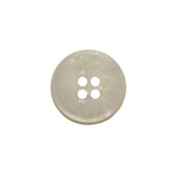 Rolled Rim 4-Hole Plastic Button - Beige and Taupe Iridescent - 28L/18mm