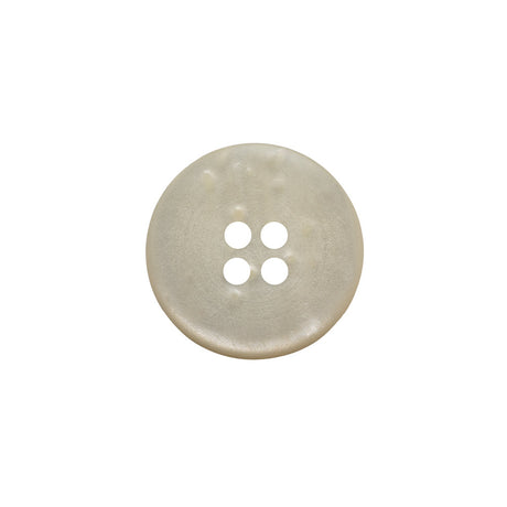 Rolled Rim 4-Hole Plastic Button - Beige and Taupe Iridescent - 28L/18mm