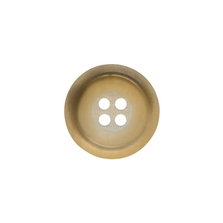 Rolled Rim 4-Hole Plastic Button - Beige and Taupe Iridescent - 28L/18mm