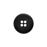 Rolled Rim 4-Hole Plastic Button - Silver and Gray Iridescent - 28L/18mm