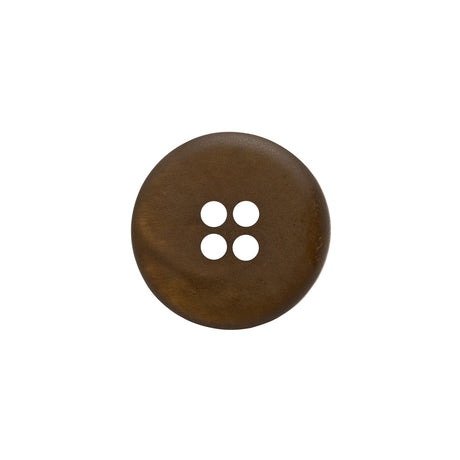 Rolled Rim 4-Hole Plastic Button - Brown Iridescent - 28L/18mm