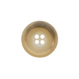 Rolled Rim 4-Hole Plastic Button - Beige and Taupe Iridescent - 32L/20mm