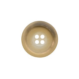 Rolled Rim 4-Hole Plastic Button - Beige and Taupe Iridescent - 32L/20mm