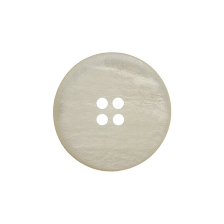 Rolled Rim 4-Hole Plastic Button - Beige and Taupe Iridescent - 36L/23mm