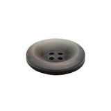 Rolled Rim 4-Hole Plastic Button - Silver and Gray Iridescent - 36L/23mm