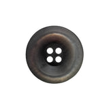 Rolled Rim 4-Hole Plastic Button - Silver and Gray Iridescent - 36L/23mm