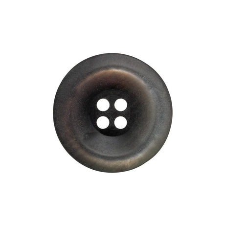 Rolled Rim 4-Hole Plastic Button - Silver and Gray Iridescent - 36L/23mm