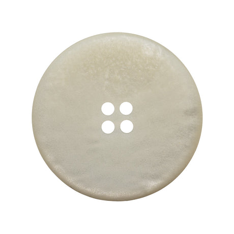 Rolled Rim 4-Hole Plastic Button - Beige and Taupe Iridescent - 44L/28mm