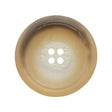 Rolled Rim 4-Hole Plastic Button - Beige and Taupe Iridescent - 44L/28mm