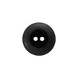 Plastic 2-Hole Button - Black Wide Matte Rim - 28L/18mm