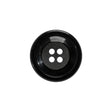 Plastic 4-Hole Button - Black Matte Center - 32L/20mm