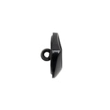 Square Plastic Shank Back Button - Black Partial Matte Abstract - 28L/18mm