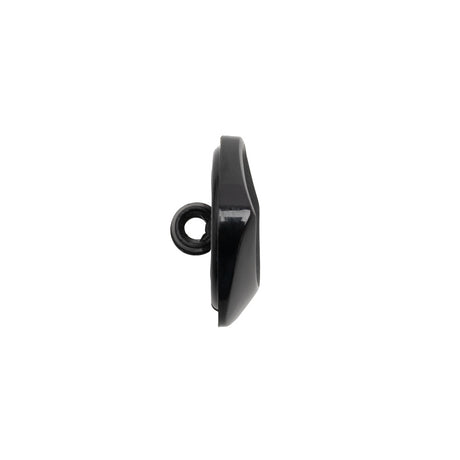 Square Plastic Shank Back Button - Black Partial Matte Abstract - 28L/18mm