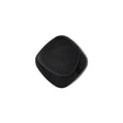 Square Plastic Shank Back Button - Black Partial Matte Abstract - 28L/18mm