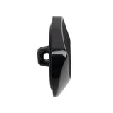 Square Plastic Shank Back Button - Black Partial Matte Abstract - 44L/28mm