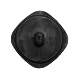 Square Plastic Shank Back Button - Black Partial Matte Abstract - 44L/28mm