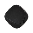 Square Plastic Shank Back Button - Black Partial Matte Abstract - 44L/28mm