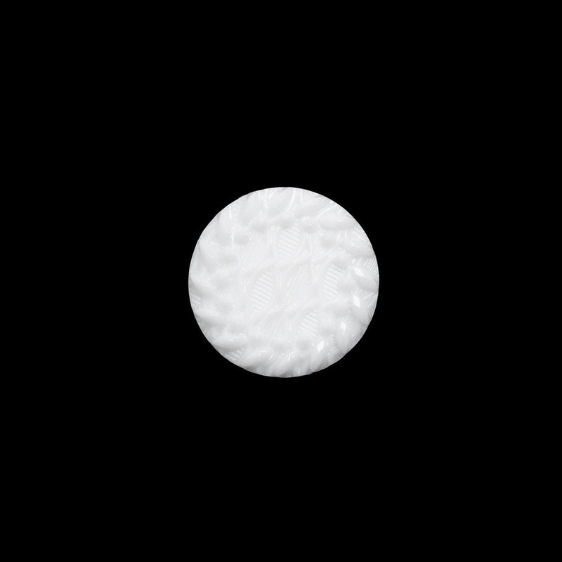 Plastic Shank Back Button - White Faux Gems and Latticework - 20L/12.5mm