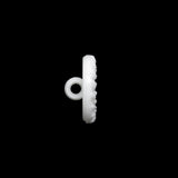 Plastic Shank Back Button - White Faux Gems and Latticework - 24L/15mm