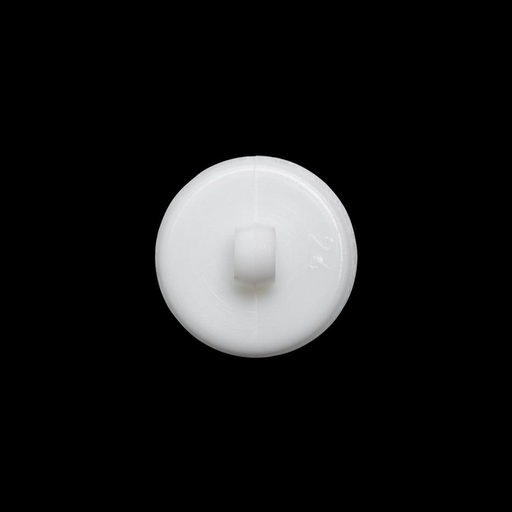 Plastic Shank Back Button - White Faux Gems and Latticework - 24L/15mm