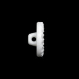 Plastic Shank Back Button - White Faux Gems and Latticework - 30L/19mm